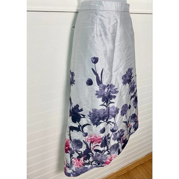 Ashro White Floral Print Asymmetrical Skirt - Picture 6 of 12